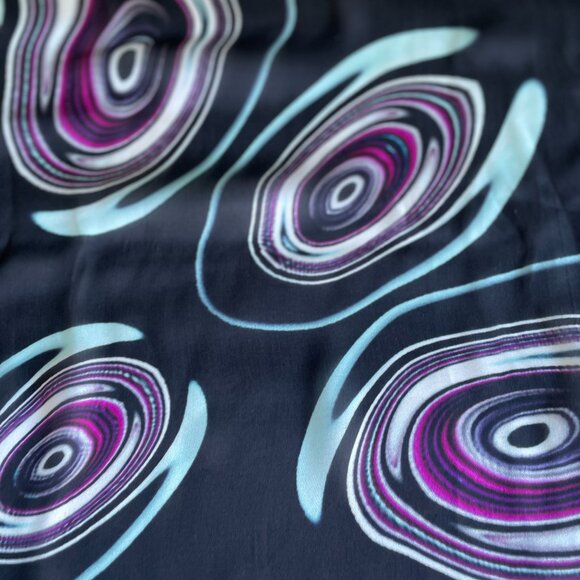 Fendi Silk Scarf – Abstract Modern Print - Picture 2 of 15
